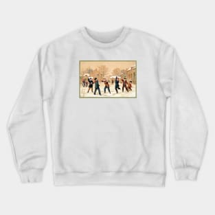 19th C. Snowball Fight Crewneck Sweatshirt